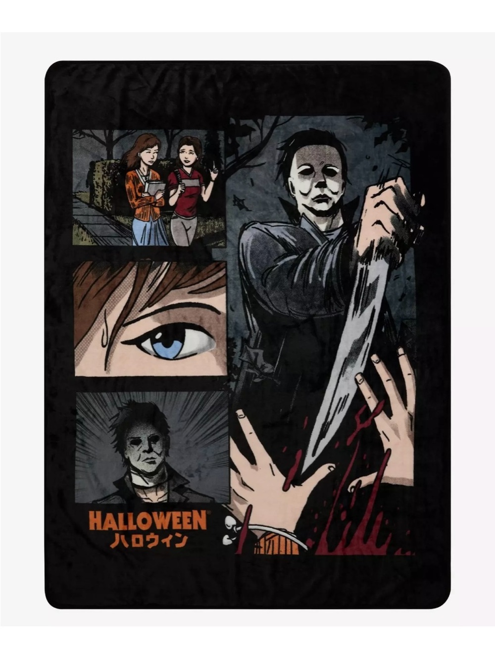 Halloween NWT Michael Myers Comic Panels 45 X 60 Throw